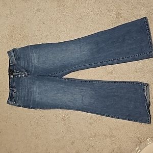 Womens light wash INC High Bottom Rise Bootleg Jeans